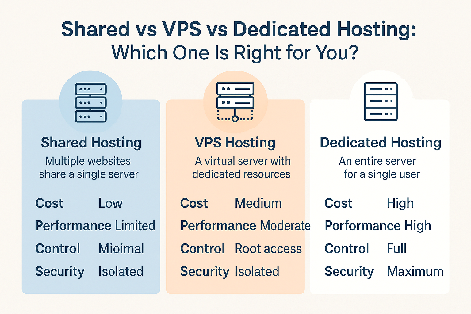 Shared vs VPS vs Dedicated Hosting: Which One Is Right for You?